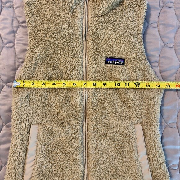 Patagonia Los Gatos Fuzzy Tan Vest Women XS - Picture 6 of 8